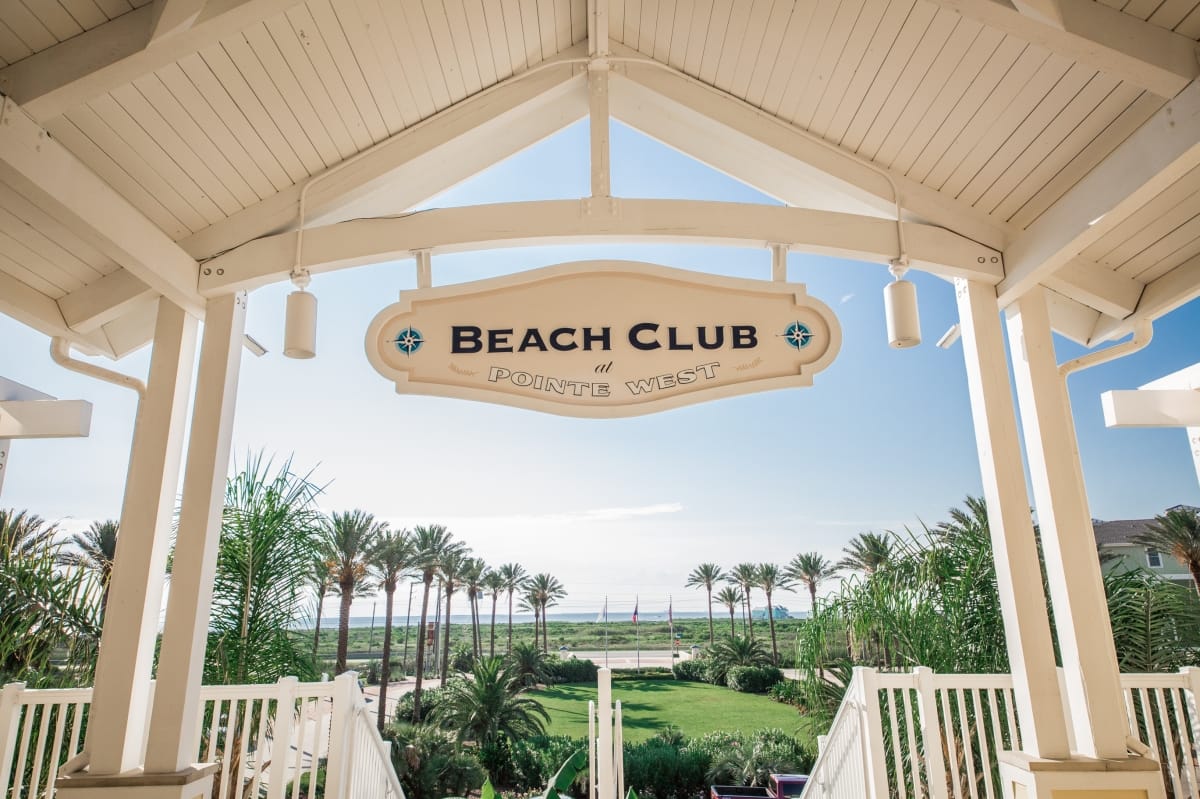 Beach Club pavilion overlooking the Gulf beach